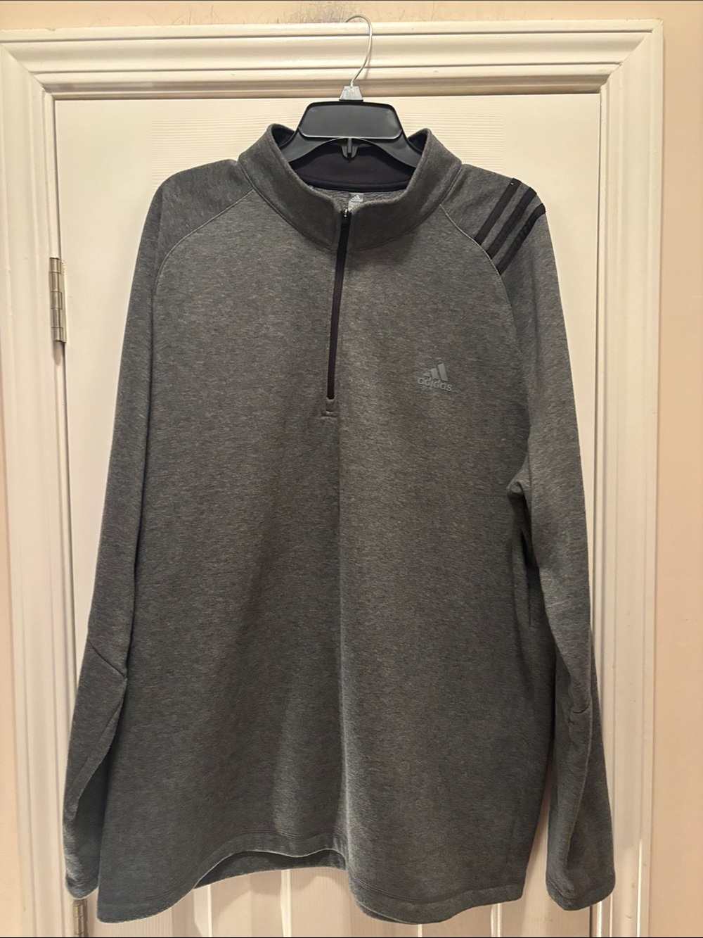 adidas golf Men's Gray Half-Zip Pullover
